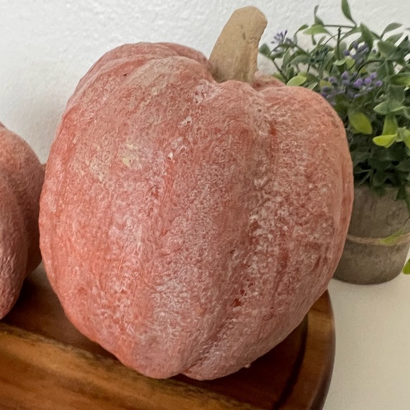 3 New Hand Painted Foam Pumpkins Vintage Olive Ateliers RH Style Old Rustic Hom - Picture 6 of 10